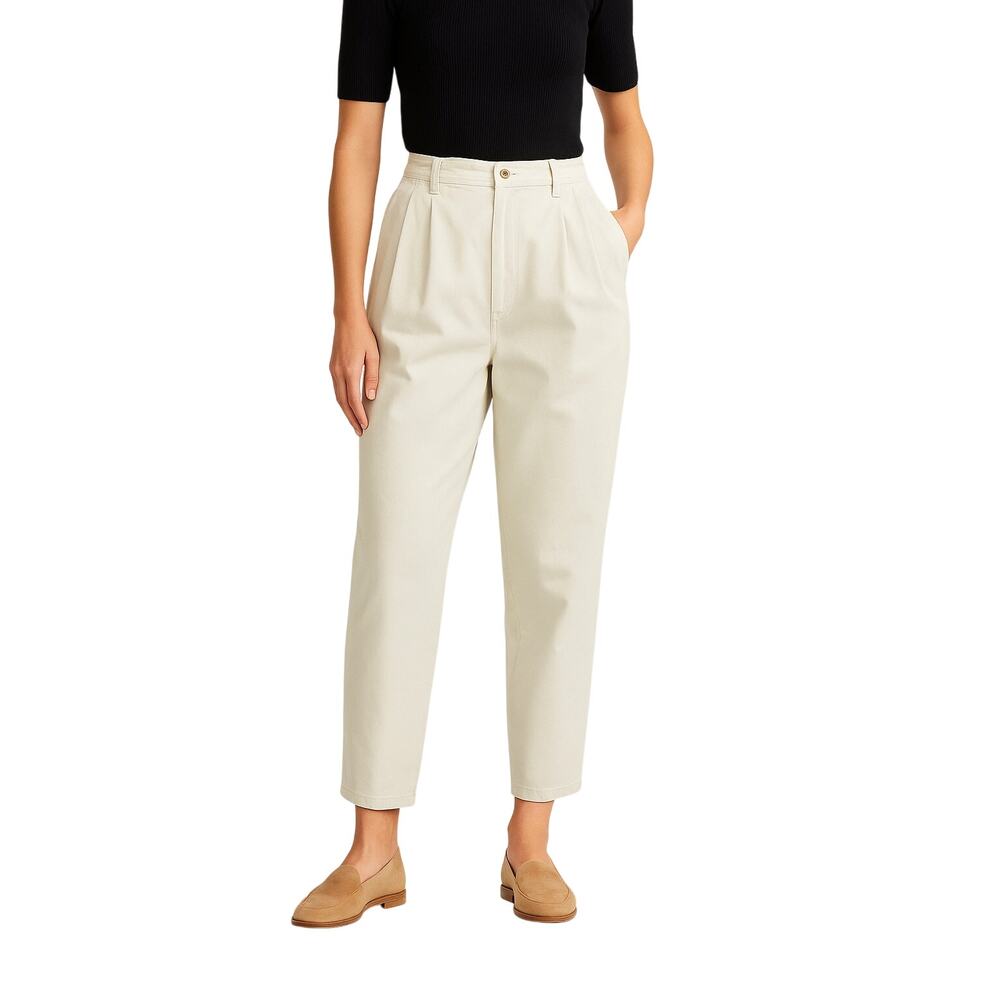 Venezia Jeans High-Waist Pleated Tapered Pants – Size 16 – Made in Hong Kong